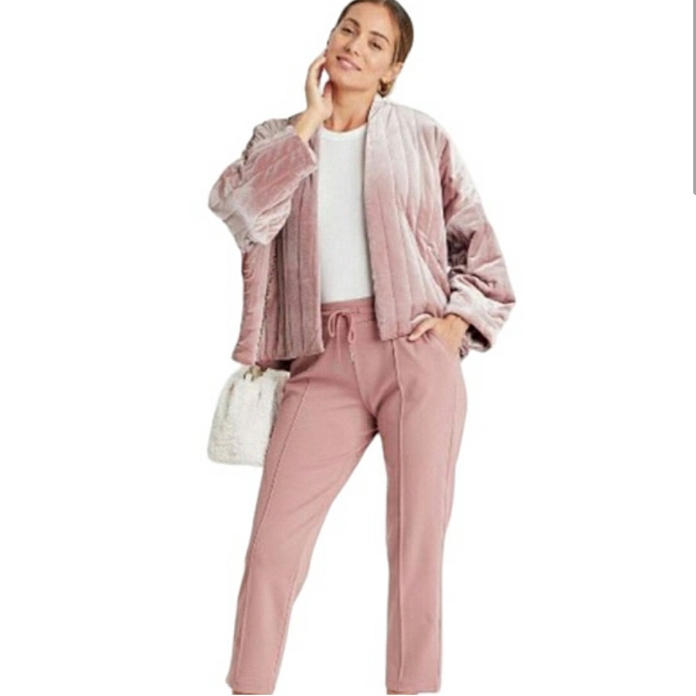 Pink velvet shrug